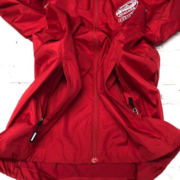 NWT Hornblower Niagara Cruises Adult Windbreaker Hacket Size Small Red B311 -10 - Picture 13 of 16